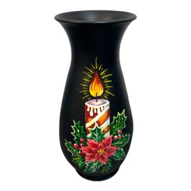 Vaza ceramica Marginea, lumanare, Craciun