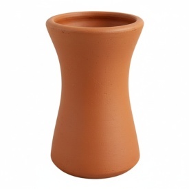 Vaza ceramica, terracotta,clepsidra, 12 cm lucrata manual la roata olarului, nedecorata, pentru pictura sau decor rustic