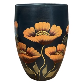 Vaza de flori eleganta din ceramica neagra