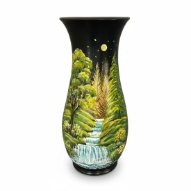 Vaza decorativa ceramica – design unicat, pictata manual, cadou premium, 30 cm