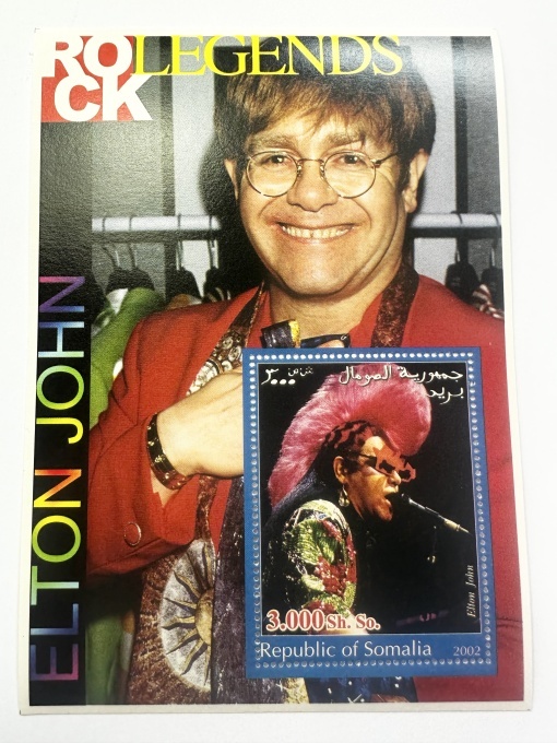 Bloc Filatelic (Coliță) Somalia – Elton John (2002)
