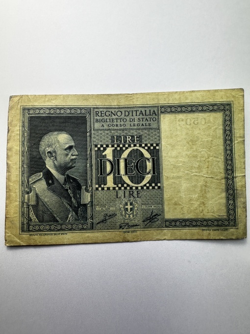 Regatul Italiei – Vittorio Emanuele III –10 Lire 1939
