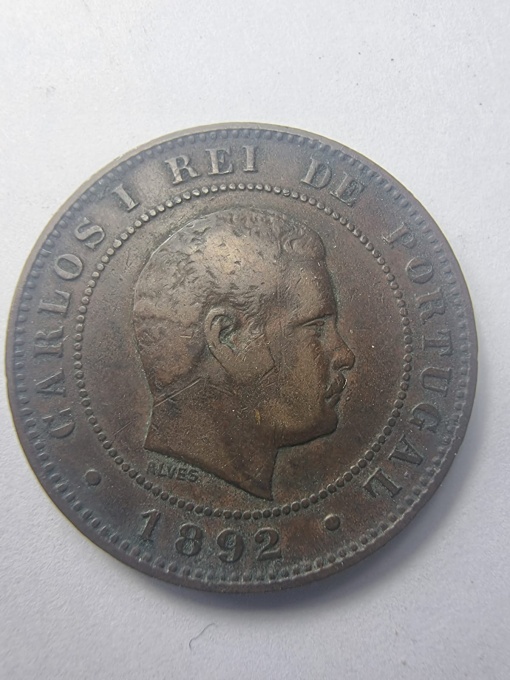 🇵🇹 10 Réis 1892 – Portugalia, Regele Carlos I