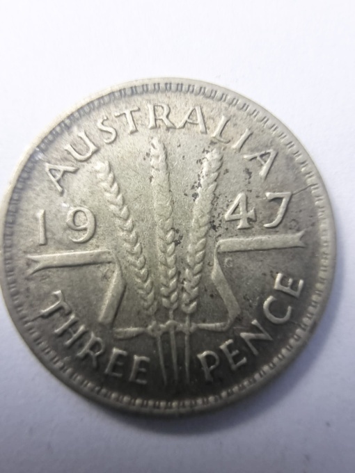 Australia - George VI - 3 Pence 1947 - Argint 0.500