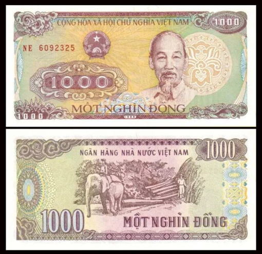 Bancnotă 1000 đồng Vietnam – an 1988 🇻🇳