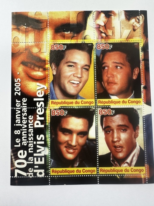 Bloc Filatelic (Coliță) Congo – Elvis Presley (2005)