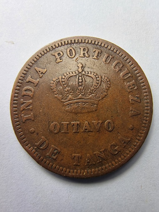 India Portugheză 1/8 Tanga 1886 – Regele Luís I – monedă colonială rară