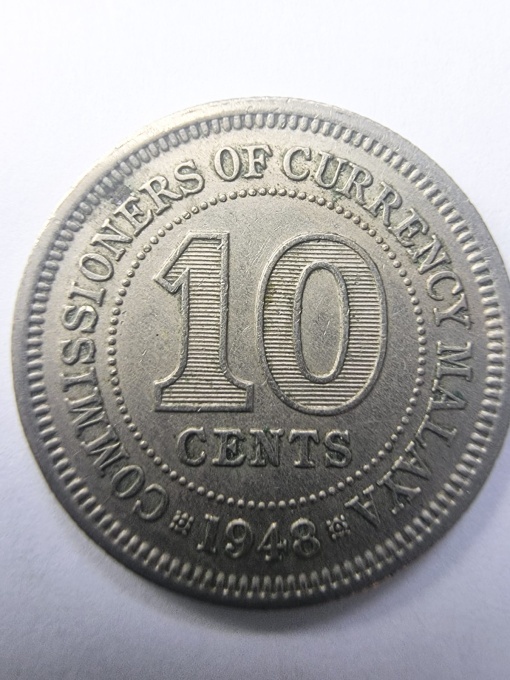 Malaya - George V - 10 Cents 1948