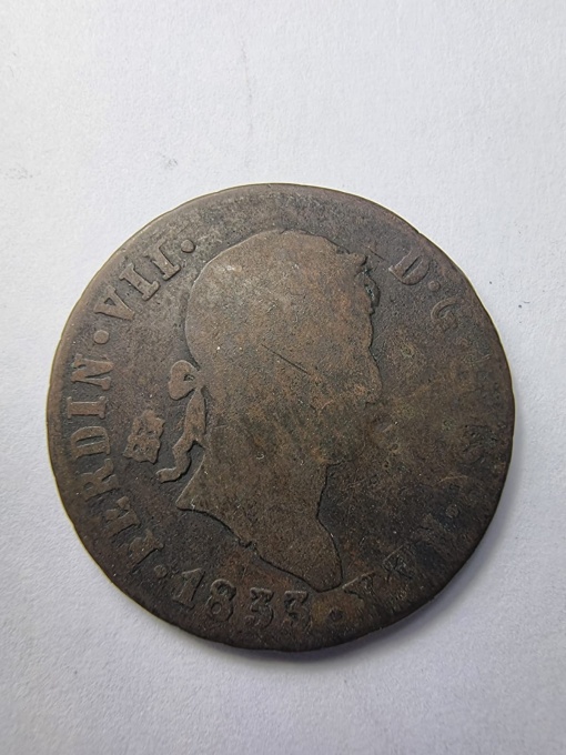 Spania- 8 Maravedis 1833 – Regele Ferdinand VII