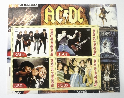 Bloc Filatelic (Colița ) Ciad – AC/DC (2003)