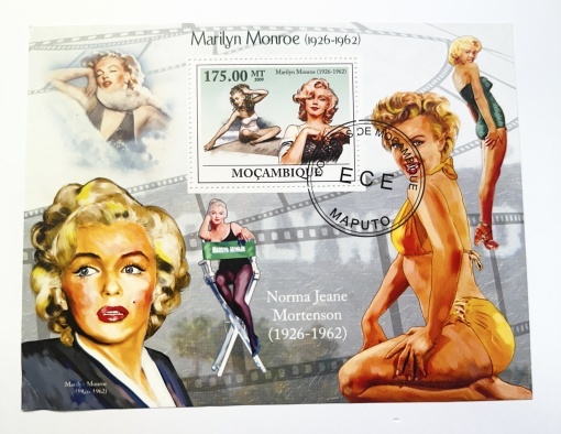 Bloc Filatelic (Coliță) Mozambic – Marilyn Monroe (2009)