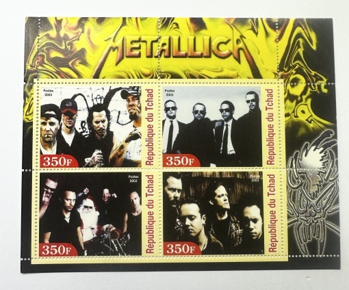 Bloc Filatelic (Colița ) Ciad – Metallica (2003)