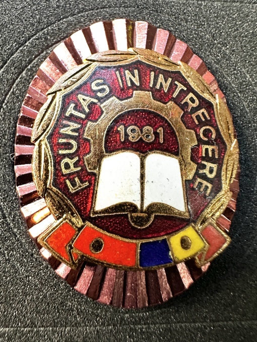 Insignă „Fruntaș în întrecere” - 1981 – RSR