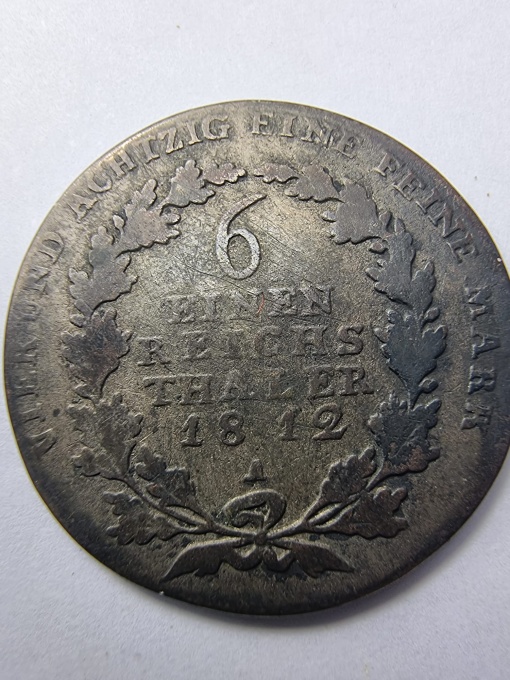 Monedă Argint 6 EINEN REICHS THALER 1812 – Friedrich I, Württemberg