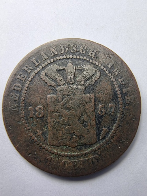 Monedă colonială – Netherlands East Indies ( Indiile Olandeze ) – 1 Cent 1857 - William III
