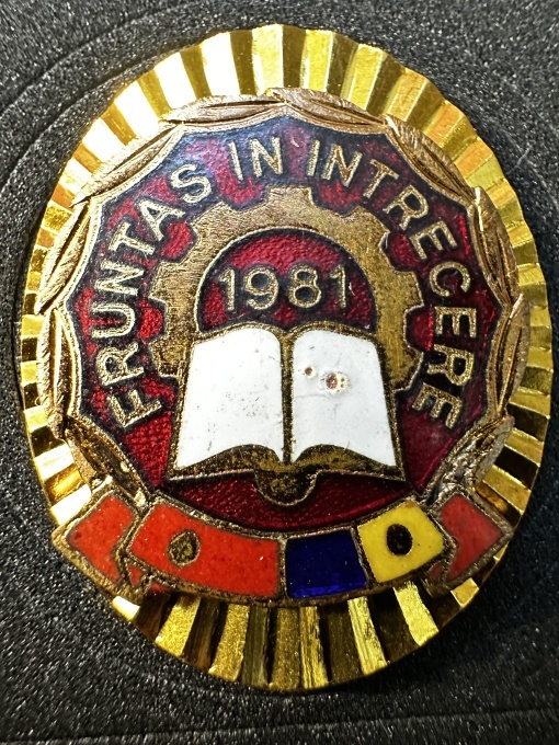 Insignă „Fruntaș în întrecere” - 1981 – RSR