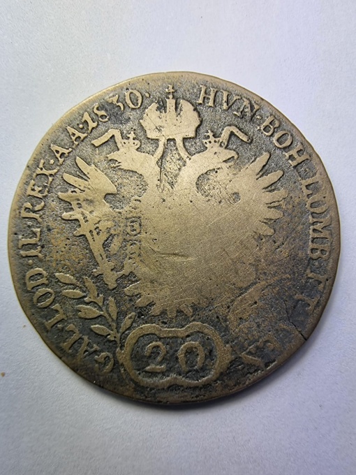 🪙 20 Kreuzer 1830 - Imperiul Austriac - Francisc I al Austriei
