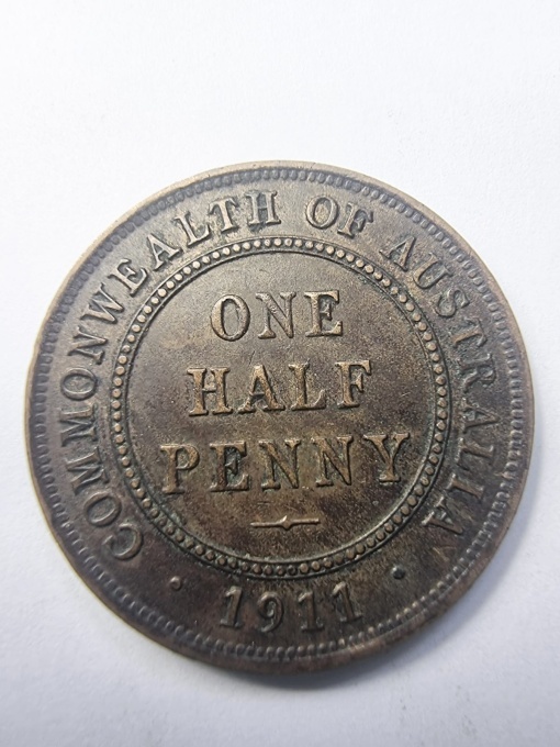 Australia - George V - 1/2 Penny 1911
