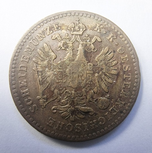 Imperiul Austriac - Franz Joseph I - 1 Kreuzer 1859