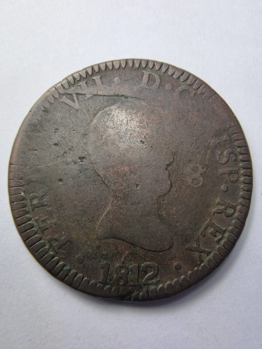 Spania- Ferdinand al VII-lea – 8 Maravedis 1812