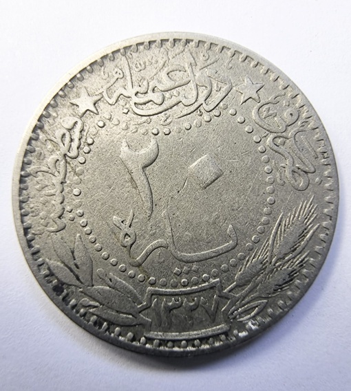 Imperiul Otoman - Sultan Mehmed V - 20 Para 1913