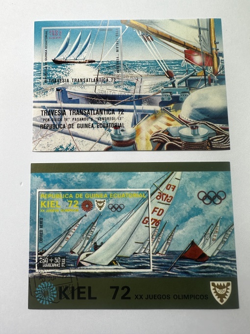 Lot 2 colite Guineea Ecuatorială 1972 – Veliere & Jocurile Olimpice de la Kiel