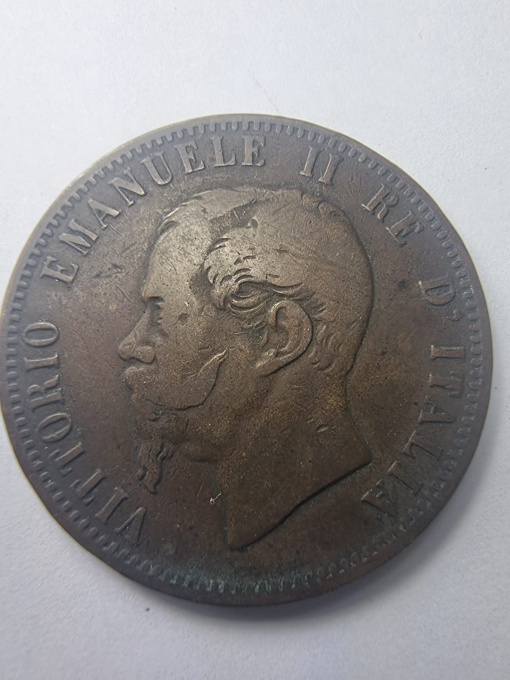 🇮🇹 10 Centesimi 1866 – Italia, Vittorio Emanuele II