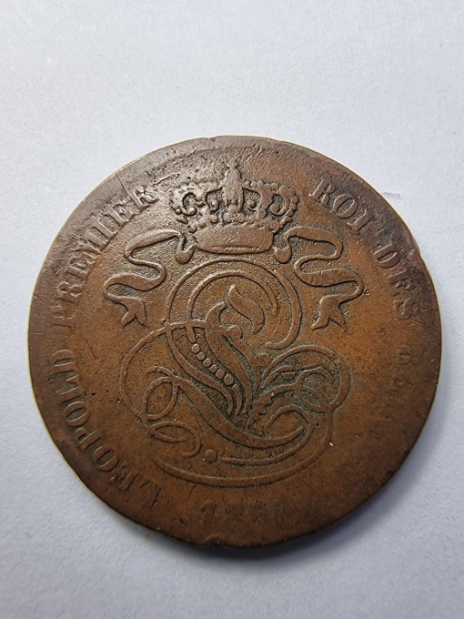 🪙 Belgia – 2 Centimes 1854 – Leopold