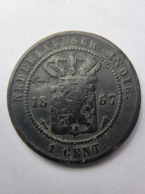 1 Cent 1857, Indiile Olandeze, domnia regelui Willem al III-lea