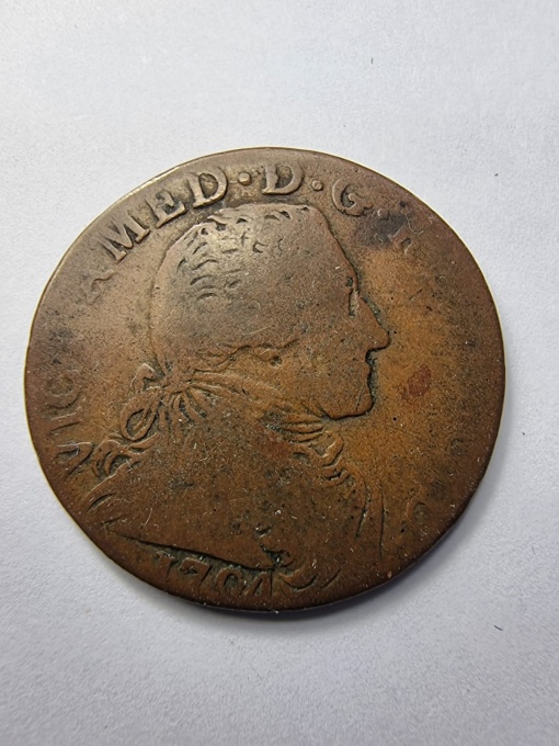 5 Soldi 1754 – Regatul Sardiniei ( Piemont ) - Victor Amadeus al III -lea