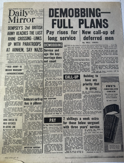 Anglia - Daily Mirror – Vineri, 22 septembrie 1944
