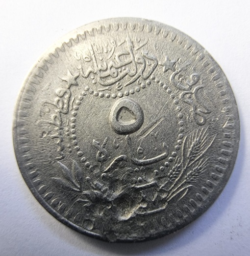 Imperiul Otoman - Sultan Mehmed V - 5 Para