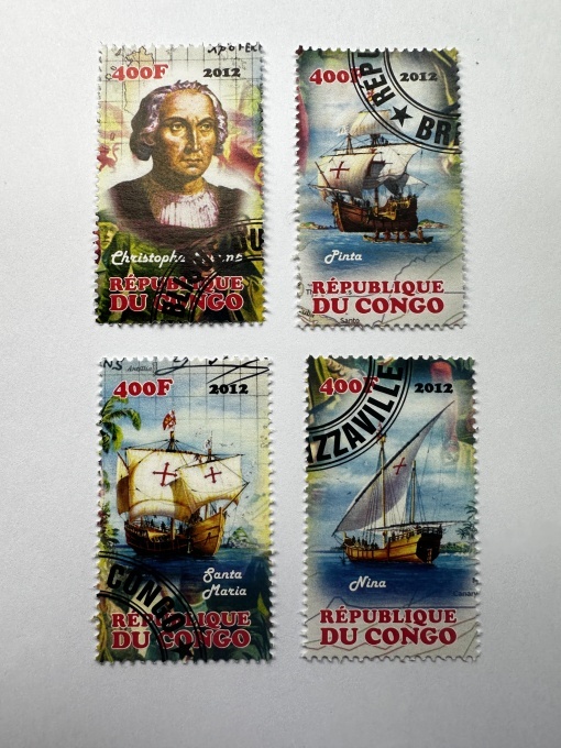 Timbre Republica Congo 2012 – Cristofor Columb și corăbiile sale