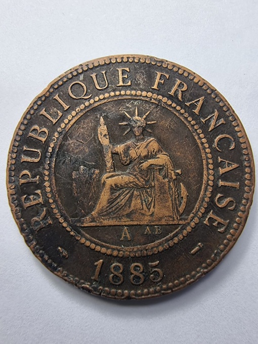 🪙 1 Centime 1885 – Indochina Franceză