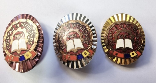 Set complet - Insigne „Fruntaș în întrecere” – 1981 - RSR