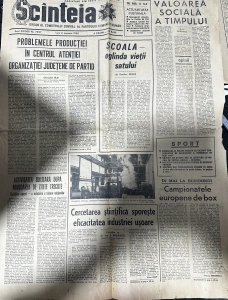 „Scînteia”, organ al Comitetului Central al Partidului Comunist Român, apărut la 6 ianuarie 1969.
