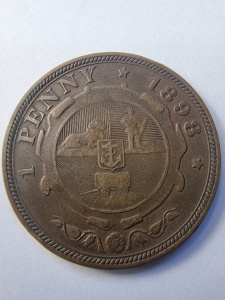 1 Penny 1898, Republica Sud-Africană - Img 2