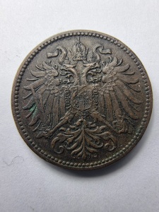 2 Heller 1897 – Împărat Franz Joseph I – Austro-Ungaria - Img 2