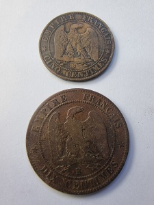 5/10 Centimes 1854 - Imparatul Napoleon III - Franta - Img 2
