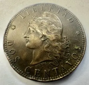 ARGENTINA - 2 CENTAVOS 1890 - Img 2