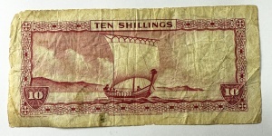 Bancnota Isle of Man - 10 Shillings 1961 - Img 2