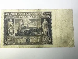 Bancnota Polonia - 20 Zlotych 1936 - Img 2