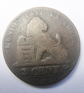 Belgia - Leopold I - 2 Centimes 1863 - Img 2