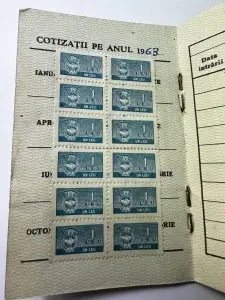 Carnet de membru al Consiliului Central al Sindicatelor din Republica Populară Romînă (RPR) - Img 4