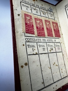 Carnet de membru al Uniunii Societăților de Științe Medicale din Republica Populară Romînă (RPR). - Img 2