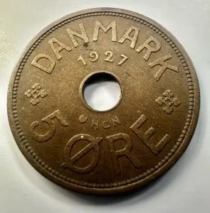 Danemarca - 5 ore 1927 - Christian X