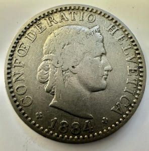 ELVETIA - 20 RAPPEN 1894