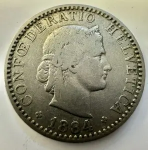 ELVETIA - 20 RAPPEN 1894