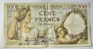 FRANTA - 100 FRANCS 1940