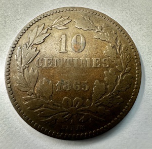 LUXEMBOURG - WILLEM III - 10 CENTIMES 1865 - Img 2